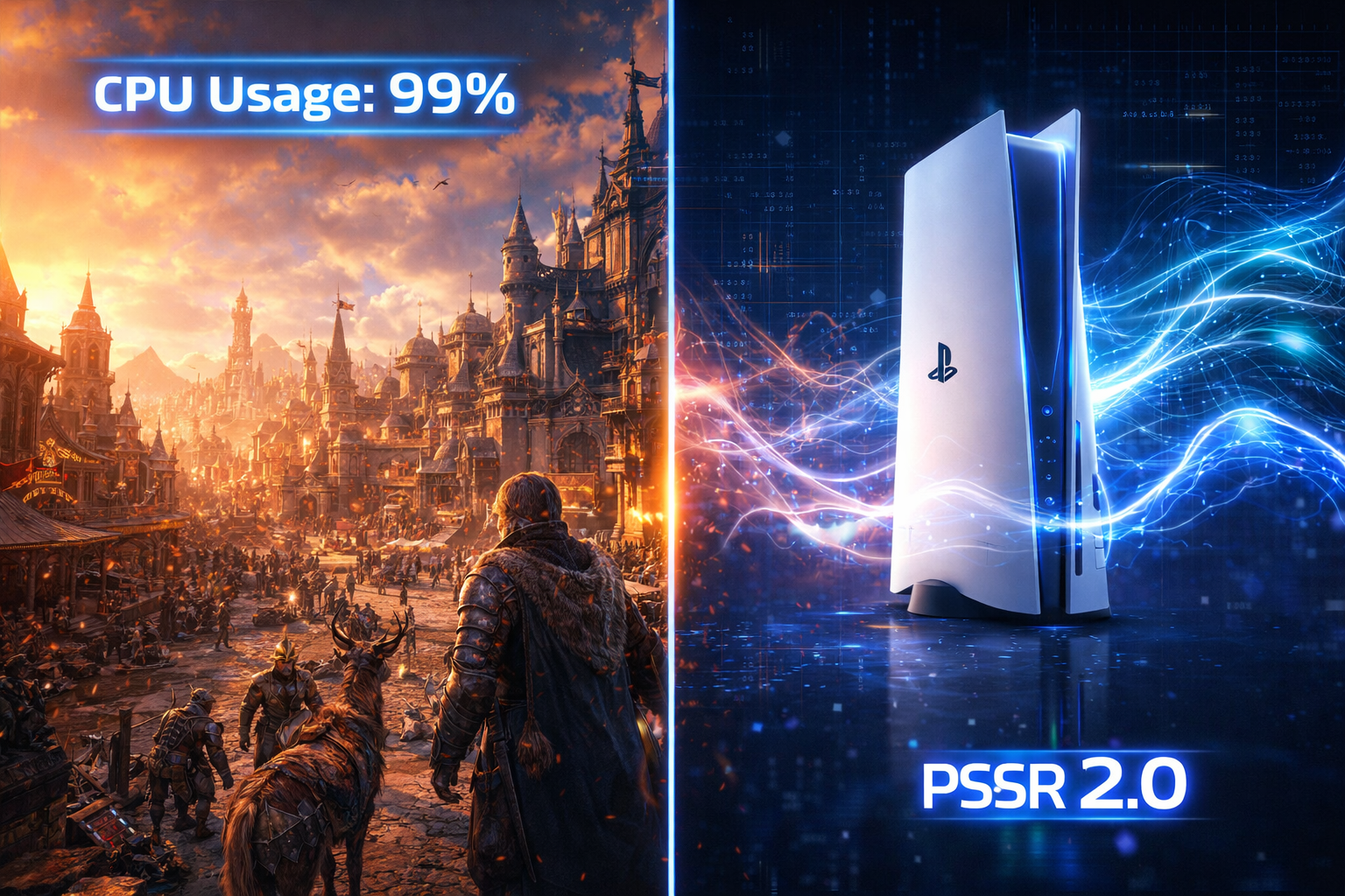 CPU Usage: 99%. PSSR 2.0